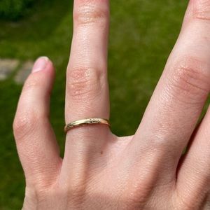 Vintage 14k orange blossom flower band sz 6.25